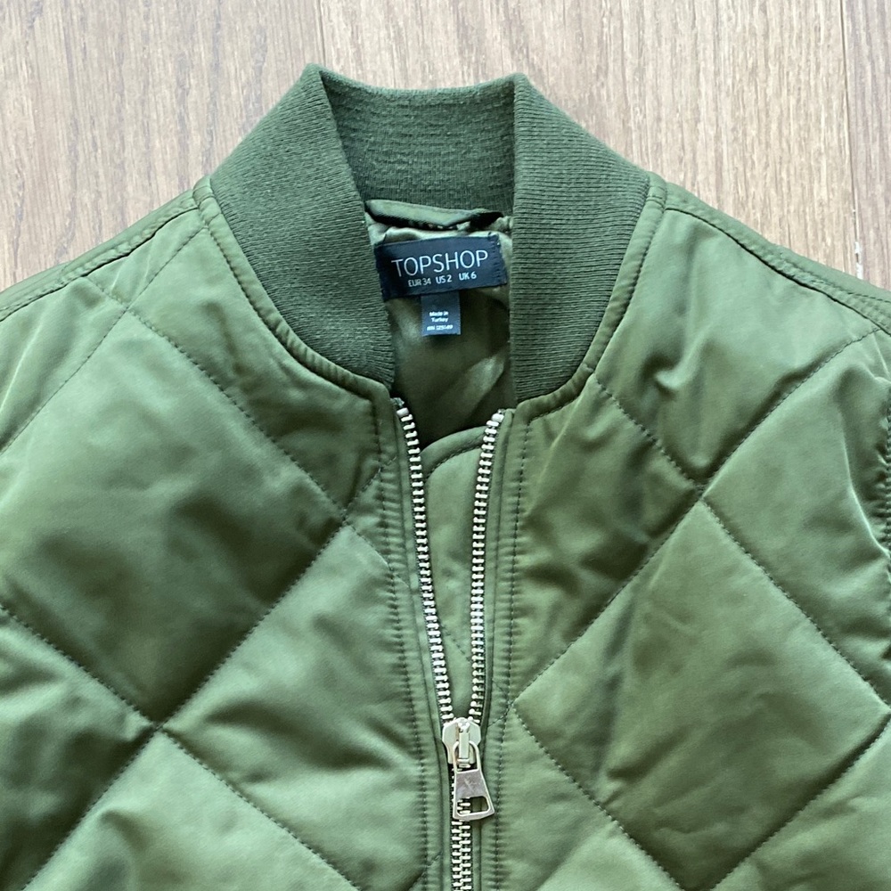 Topshop green bomber jacket